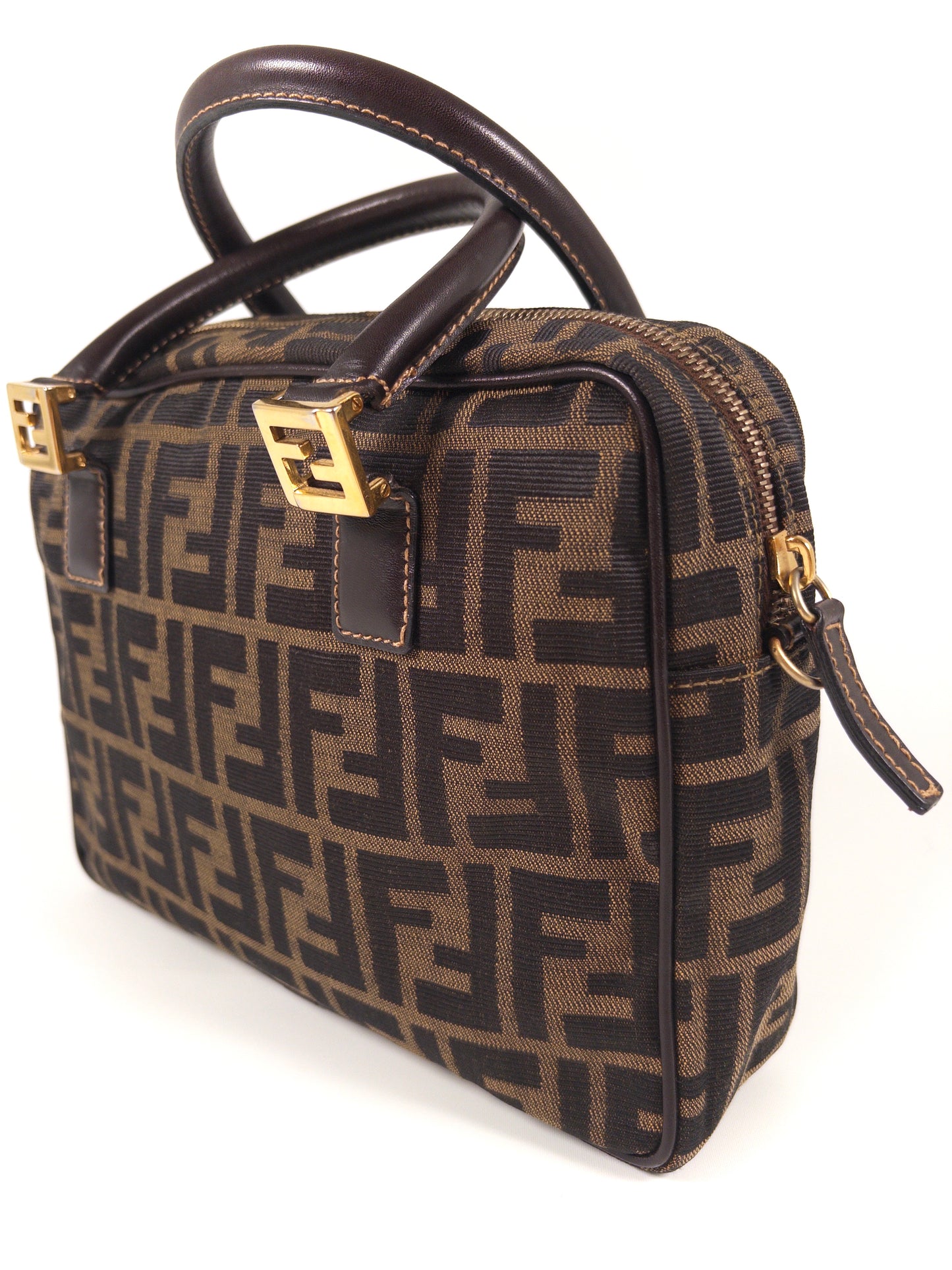 Fendi Zucca FF Top Handbag Vintage