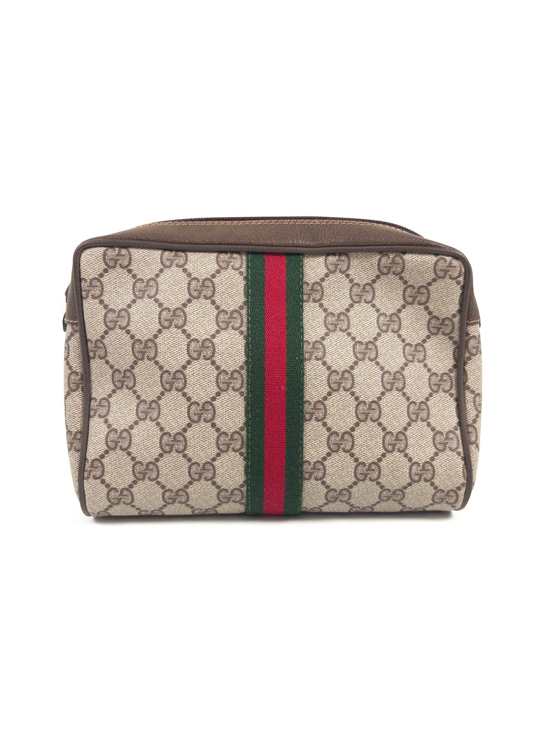 GUCCI GG Supreme Sherry Line Clutch Bag