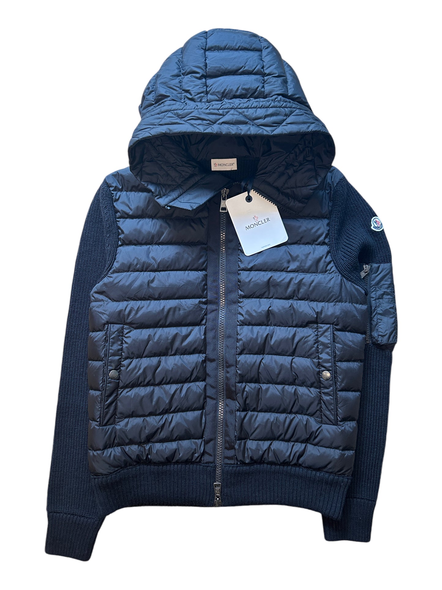 Moncler Hooded Down Cardigan