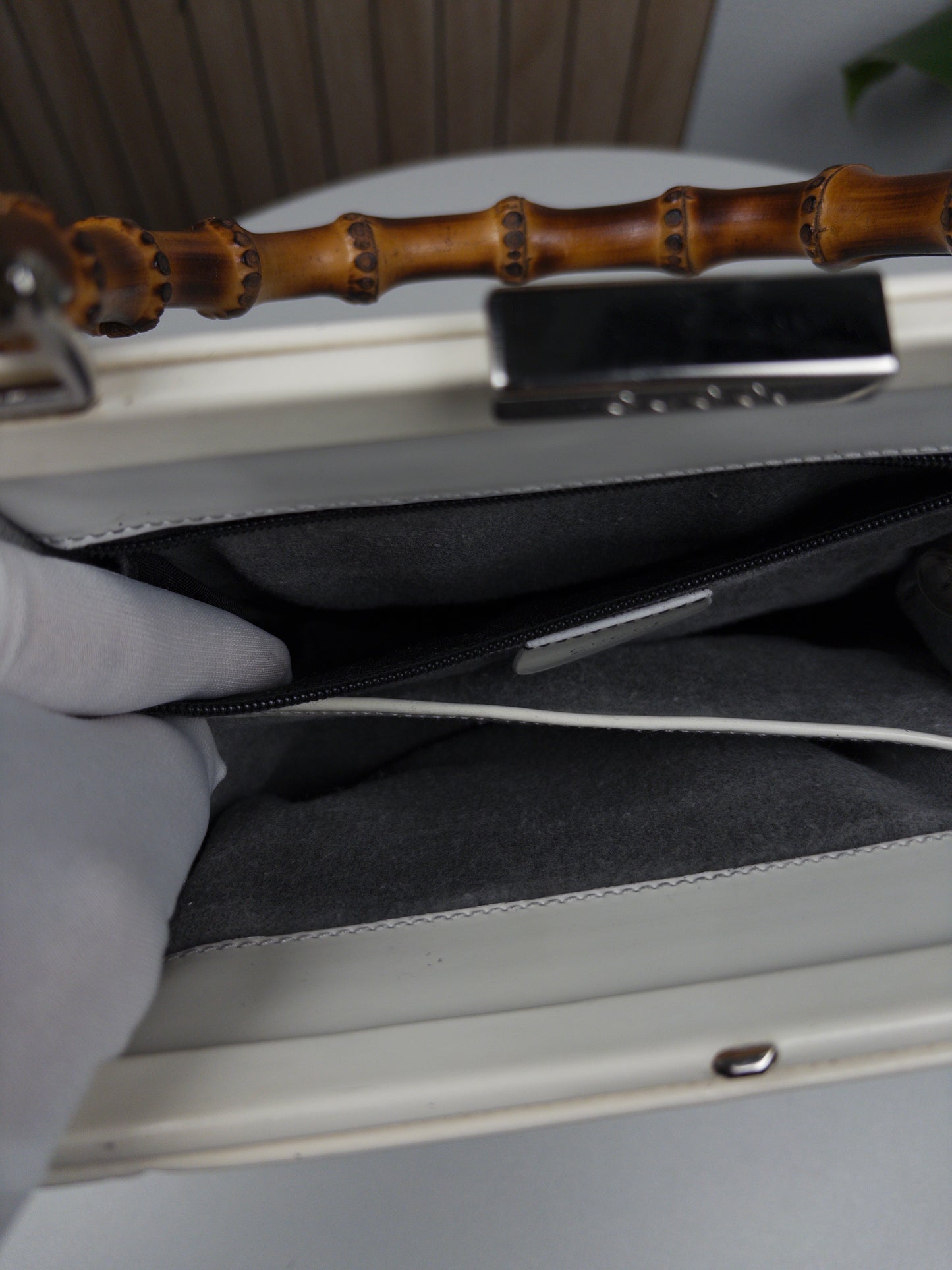 Gucci Bamboo White bag
