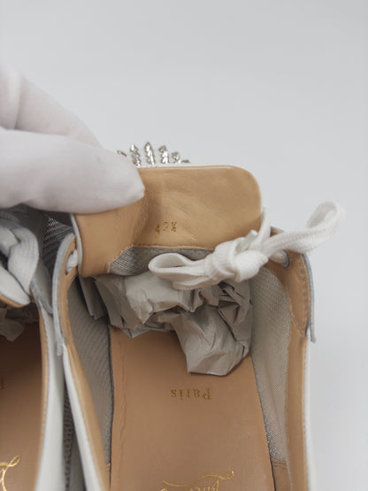 Christian Louboutin Silver Spikes Sneakers (Fits EU 43.5)