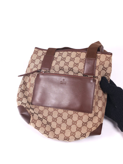 Gucci GG Canvas Tote Shoulder Bag