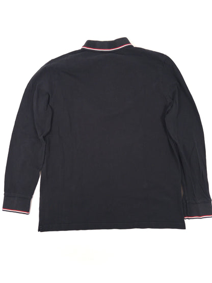 Moncler Longsleeve Polo Shirt Navy (Fits L)