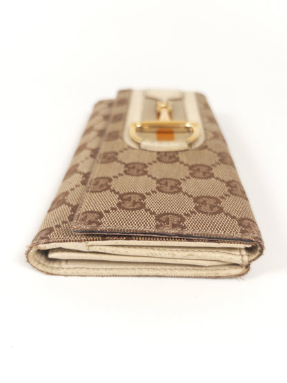 Gucci Horsebit GG Canvas Long Wallet
