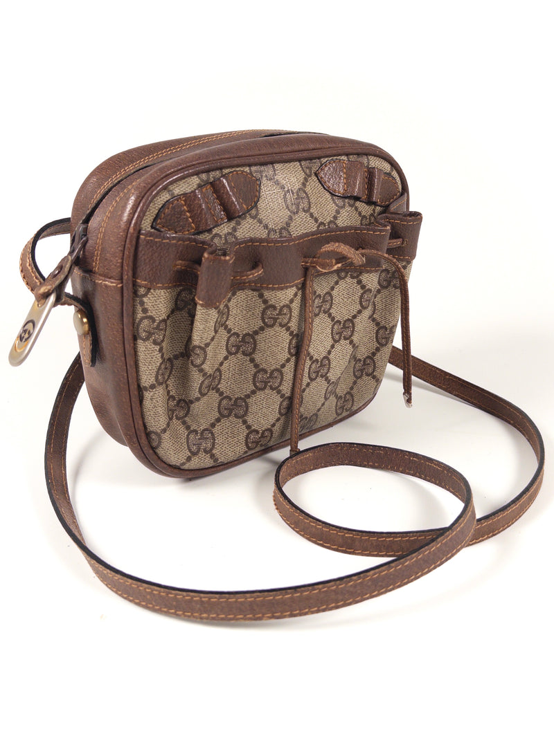 Vintage Gucci GG Supreme Mini Shoulder Bag (PVC & Leather)