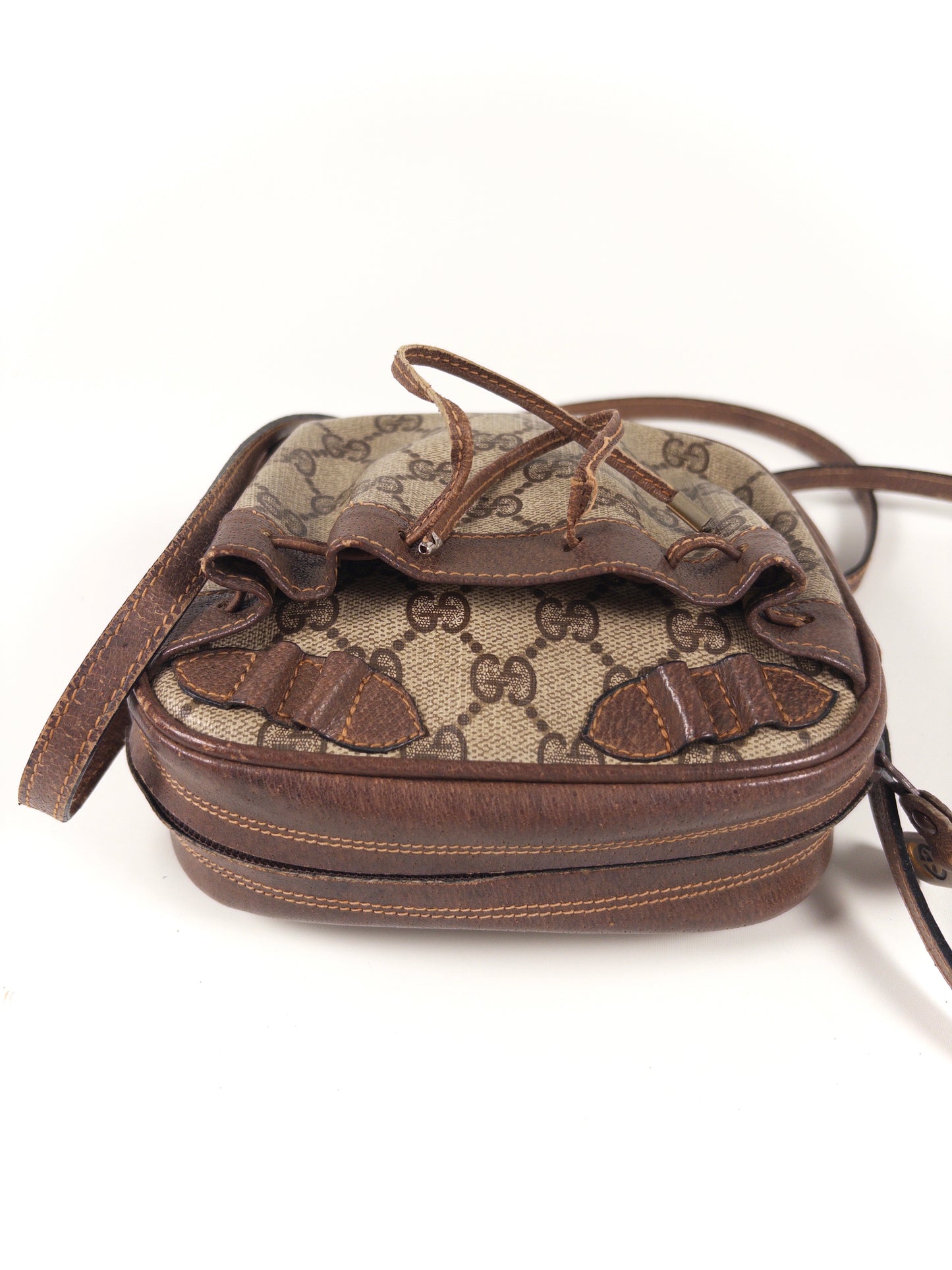 Vintage Gucci GG Supreme Mini Shoulder Bag (PVC & Leather)