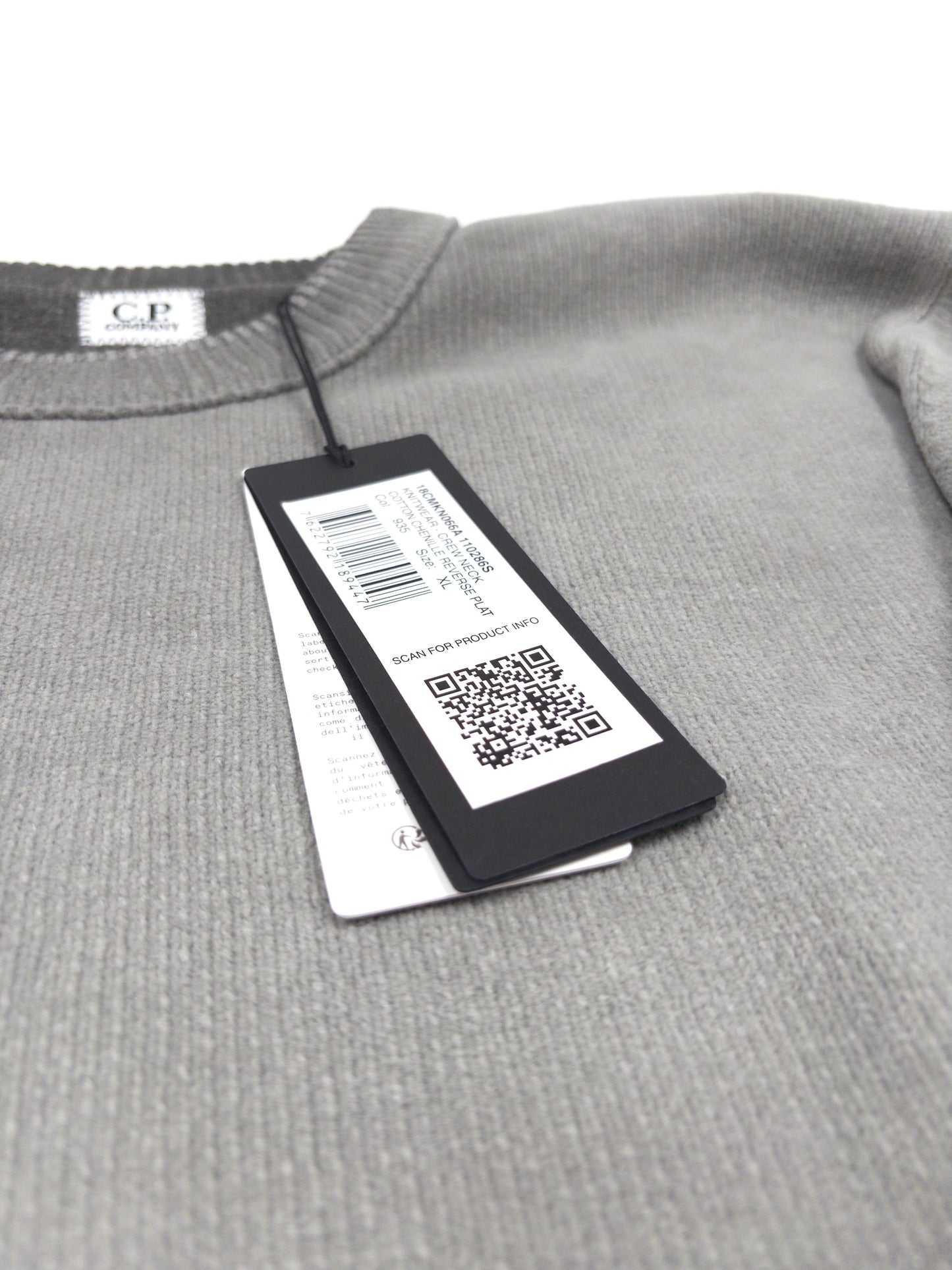 C.P. Company Reverse Plat Crew Neck Sweatshirt - Grey