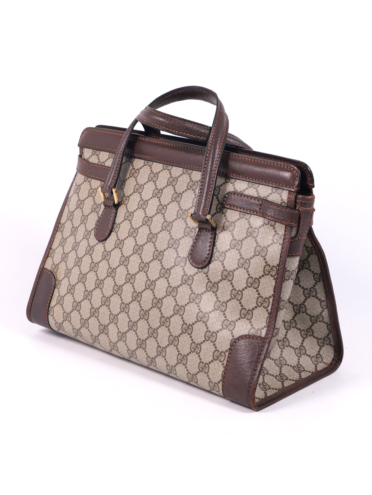 Gucci GG Supreme Gold Hardware Tote Bag