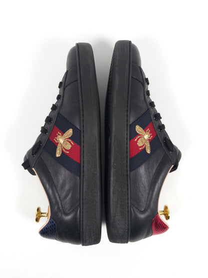 Gucci Ace Black Bee Sneakers (EU 43