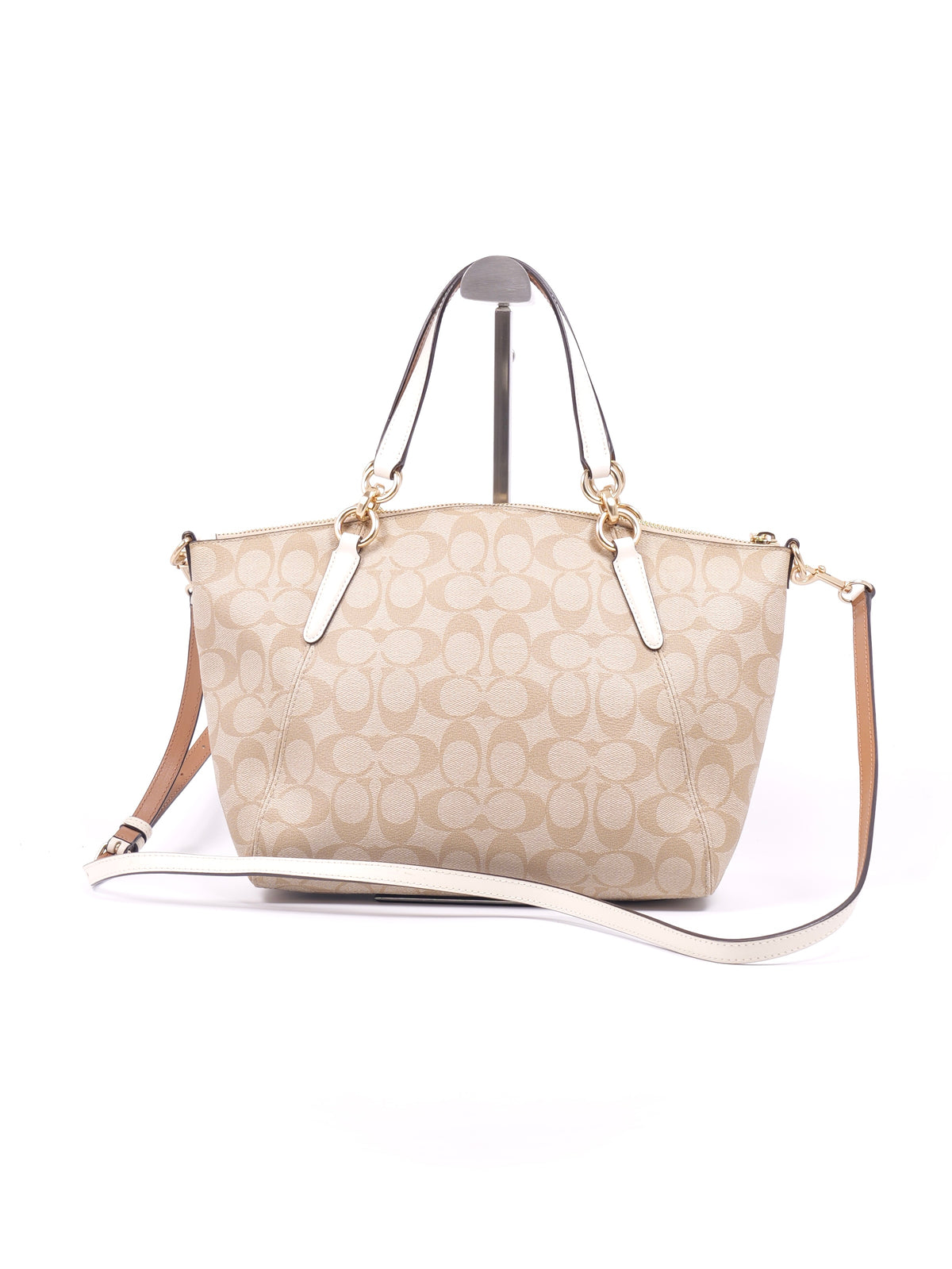 Coach Kelsey Satchel in Signature Canvas with Wristlet