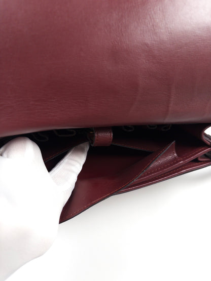 Must de Cartier Burgundy Leather Shoulder Bag