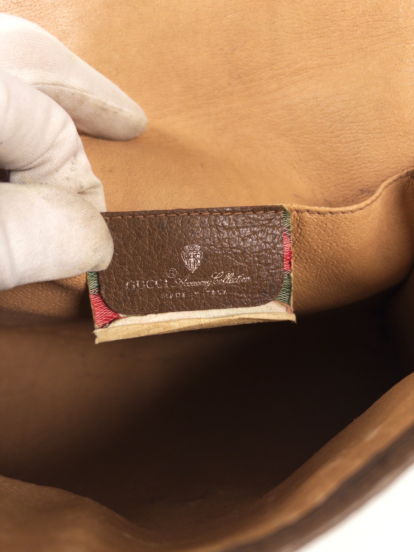 Gucci GG Supreme Sherry Line Clutch with Certificate