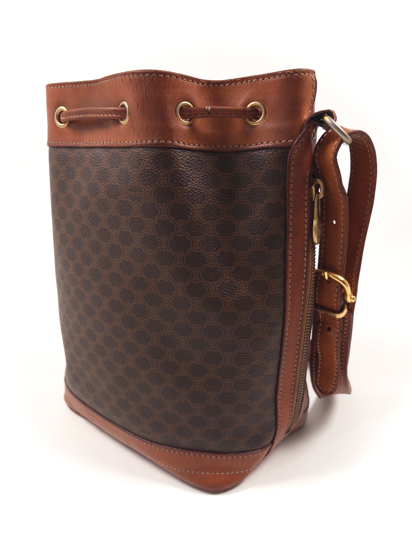 Celine Macadam Drawstring Shoulder Bag