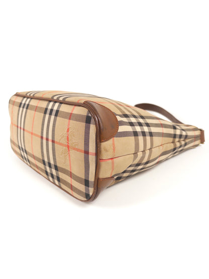 Burberry Nova Check Canvas Shoulder Bag