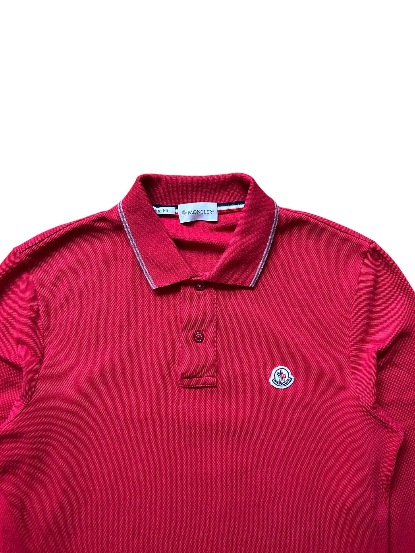 Moncler Longsleeve Polo Shirt Red