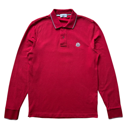 Moncler Longsleeve Polo Shirt Red