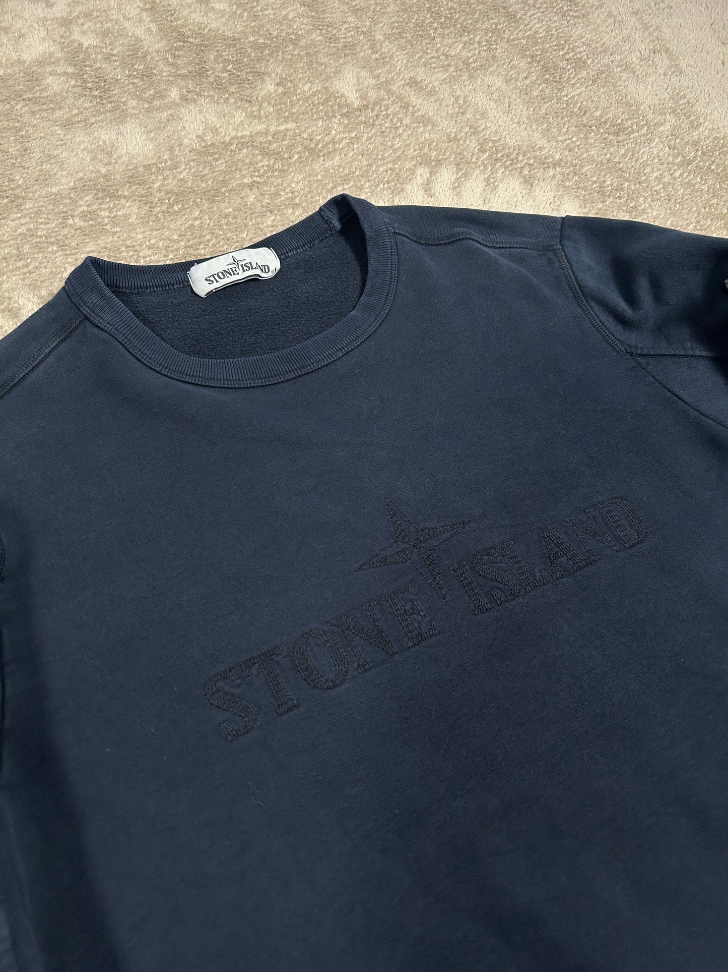 Stone Island Spellout Sweatshirt Navy