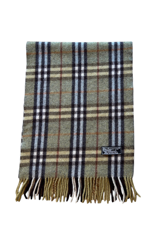 Burberry Lambwool Vintage Check Scarf Green