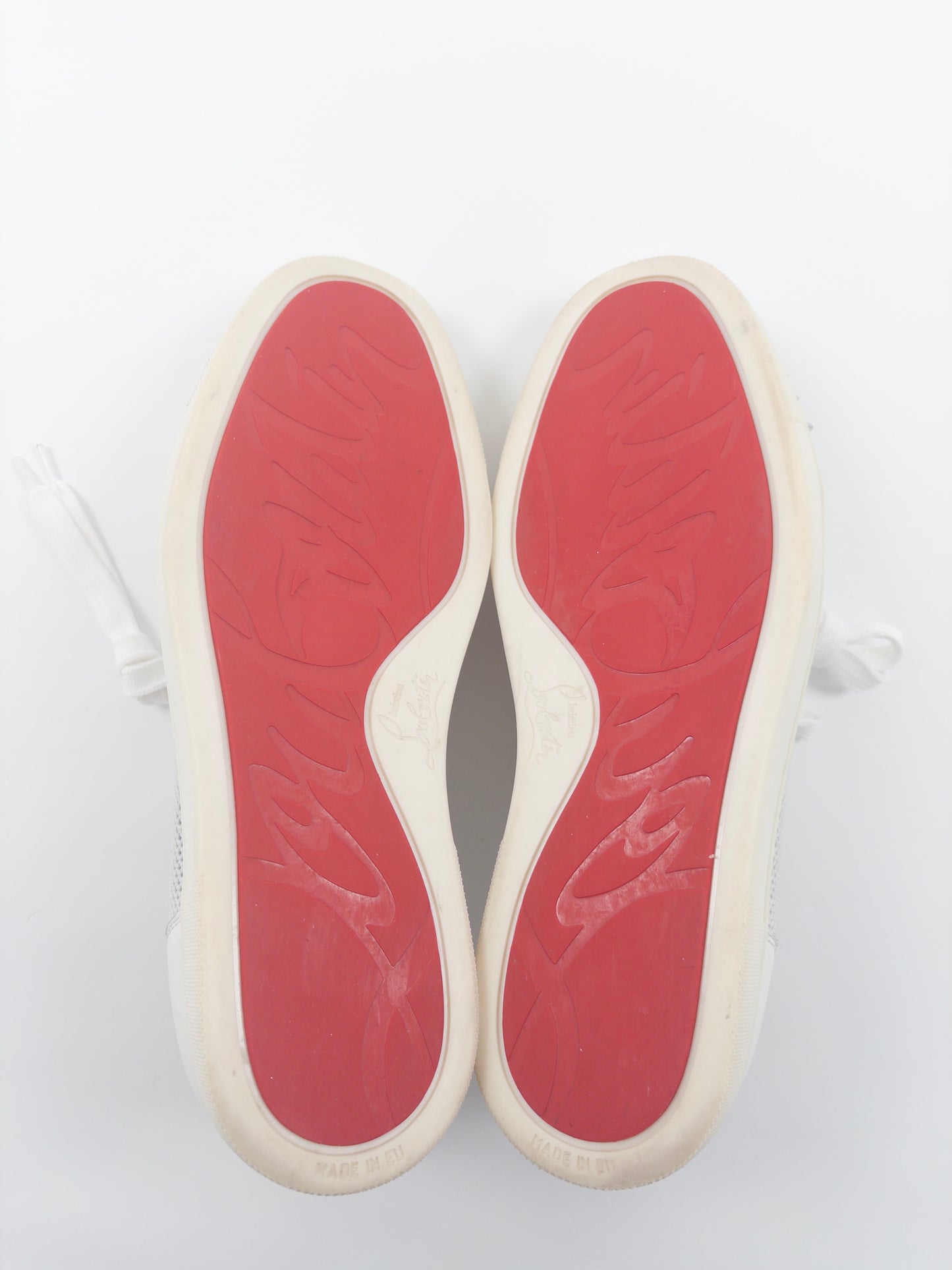 Christian Louboutin White Spikes Sneakers (Fits 41)