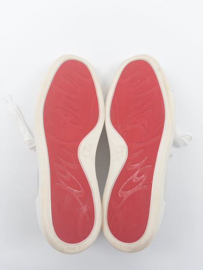Christian Louboutin White Spikes Sneakers (Fits 41)