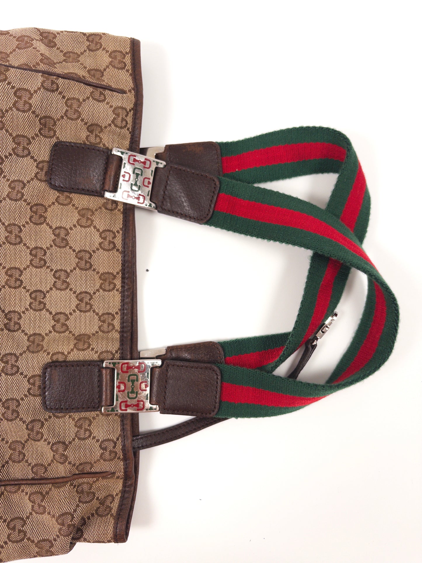 Gucci GG Canvas Sherry Line Tote Bag