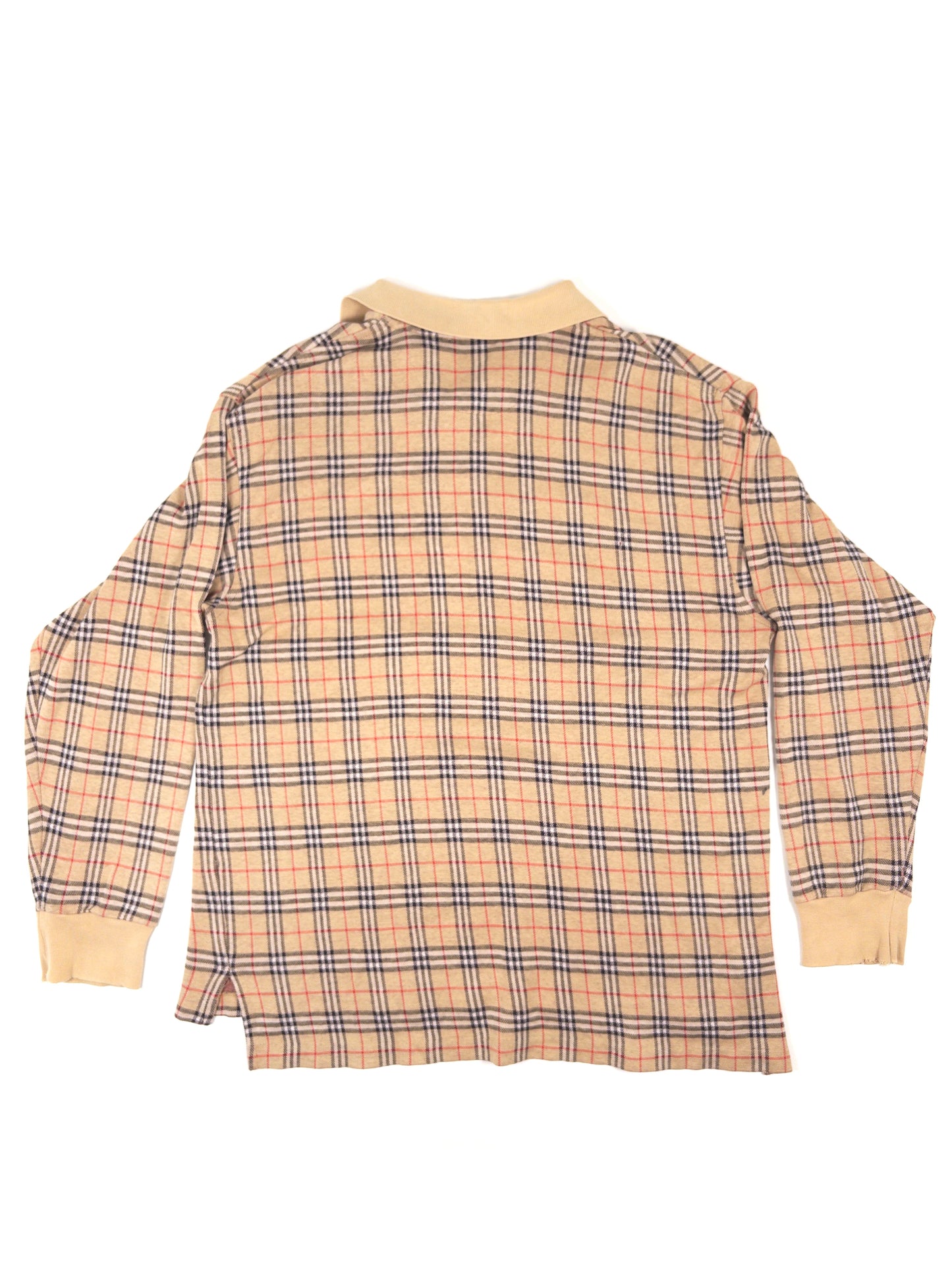 Burberry Check Long-Sleeved Polo Shirt