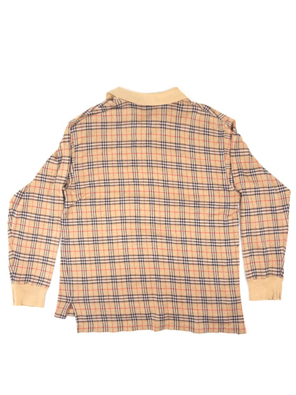 Burberry Check Long-Sleeved Polo Shirt