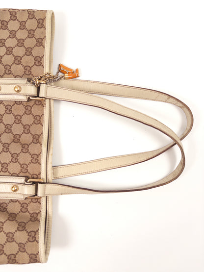 Gucci GG Supreme Tote Bag with Charms