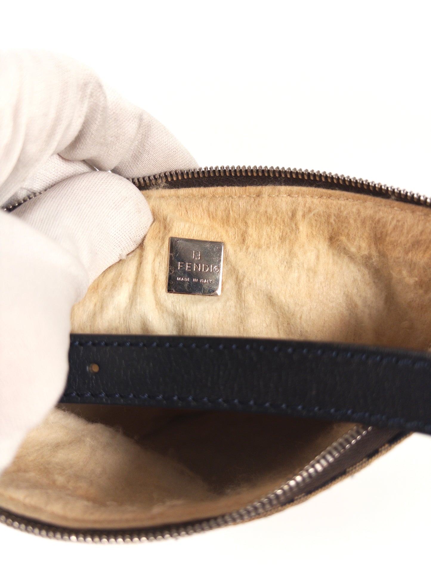 Fendi Zucchino FF Top Handle Bag
