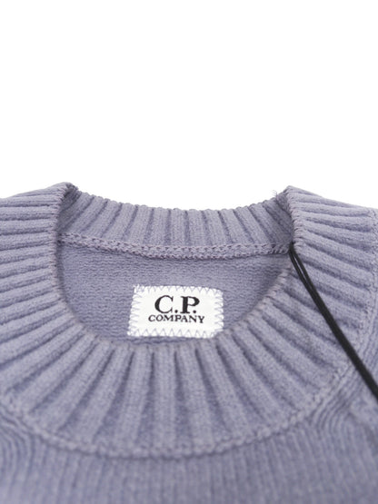 C.P. Company Cotton Chenille Crew Neck Sweatshirt - Lavender