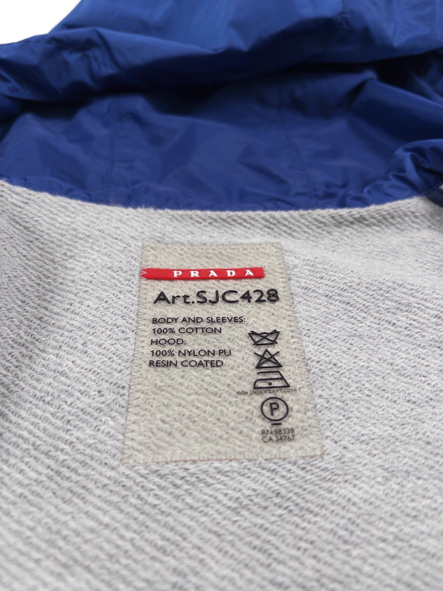 Prada Sport Nylon Zip Hoodie