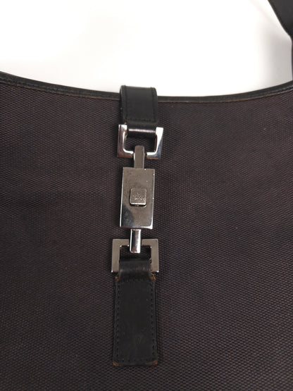 Gucci Jackie GG Canvas One-Shoulder Bag with Patterned Interior