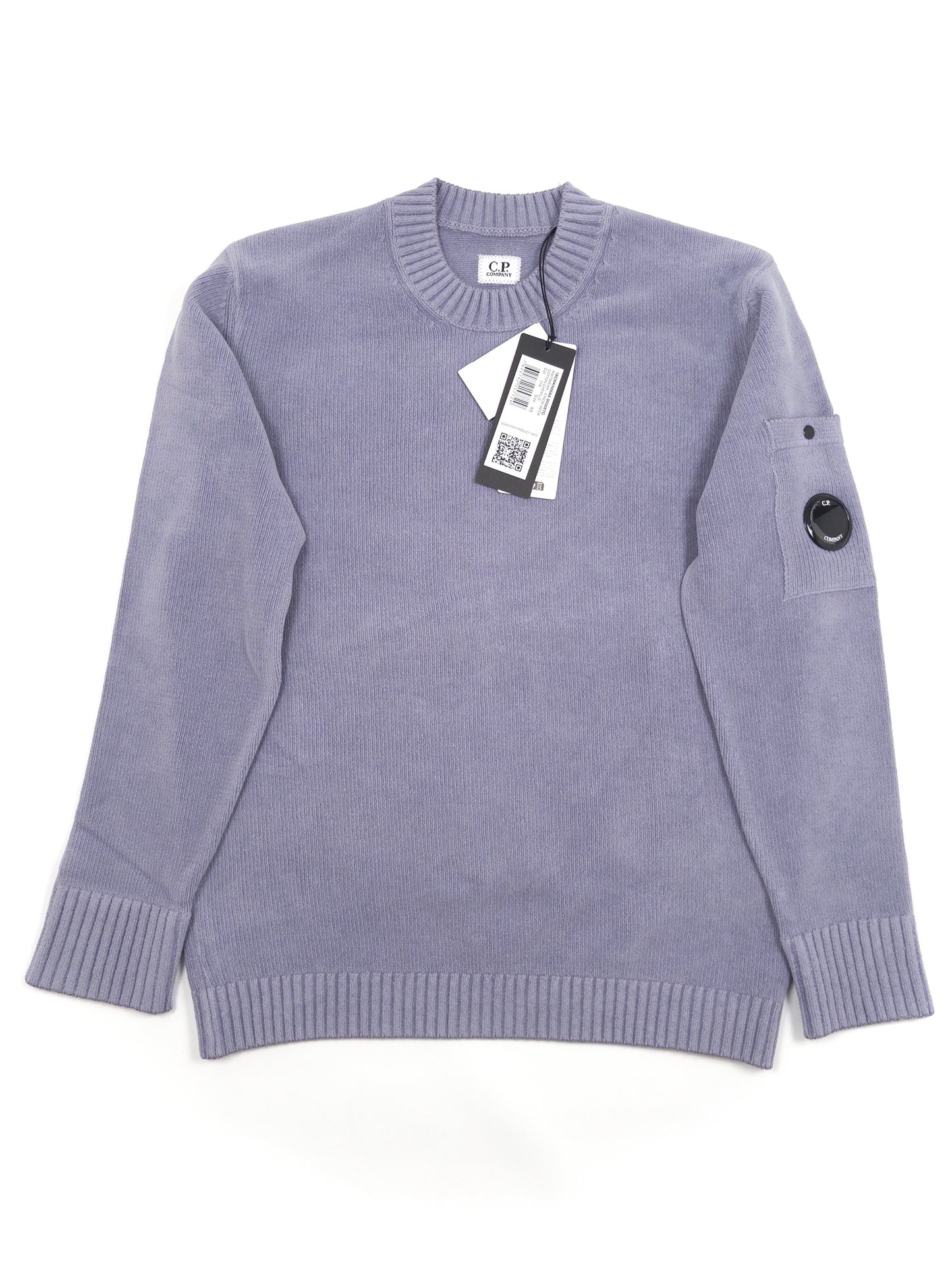 C.P. Company Cotton Chenille Crew Neck Sweatshirt - Lavender