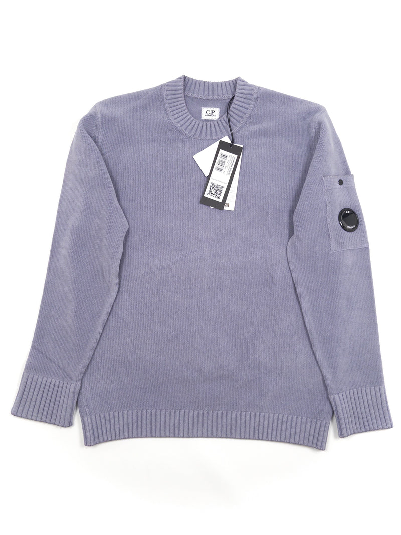 C.P. Company Cotton Chenille Crew Neck Sweatshirt - Lavender