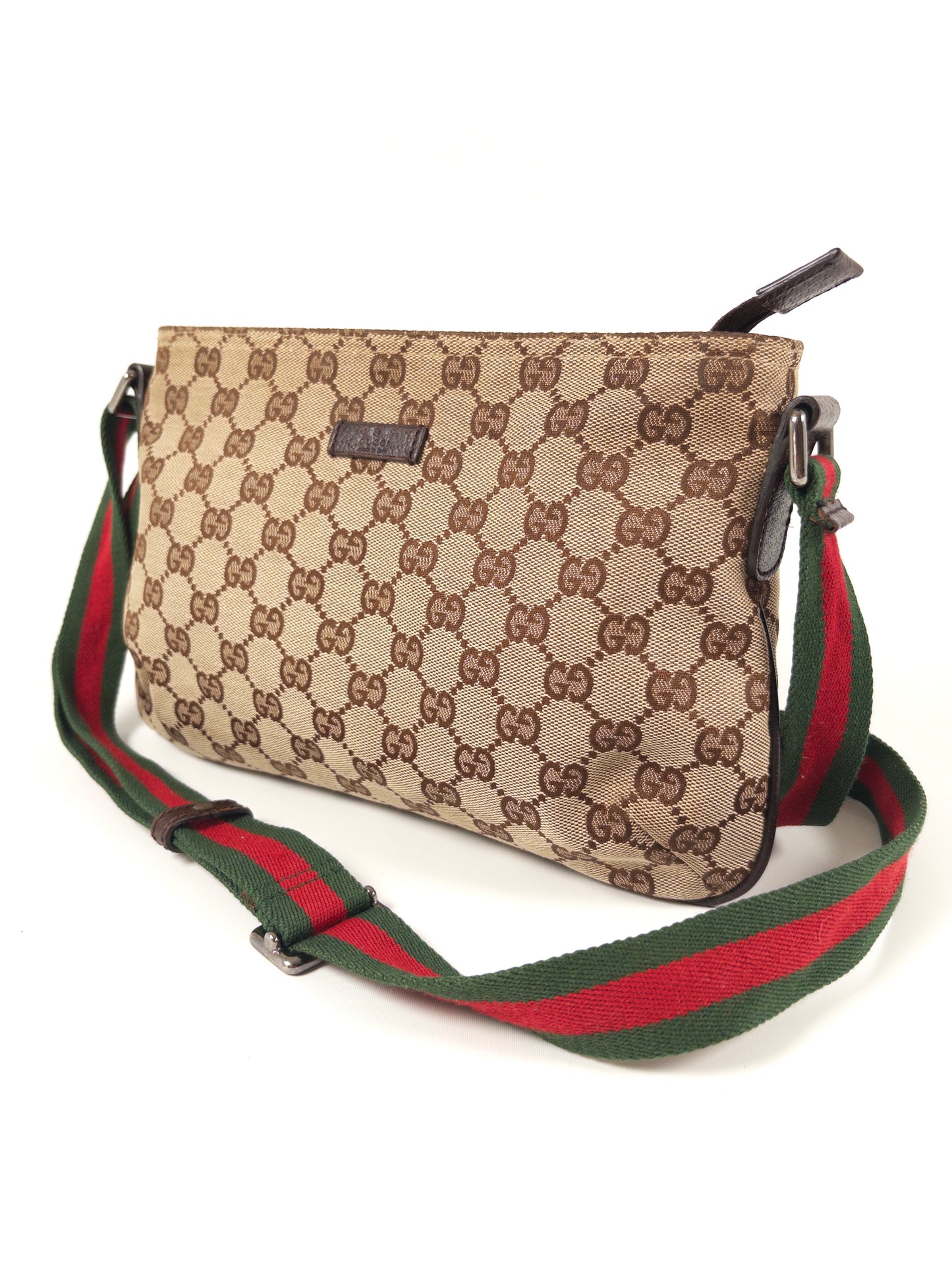 Gucci GG Canvas Sherry Line Crossbody Messenger Bag