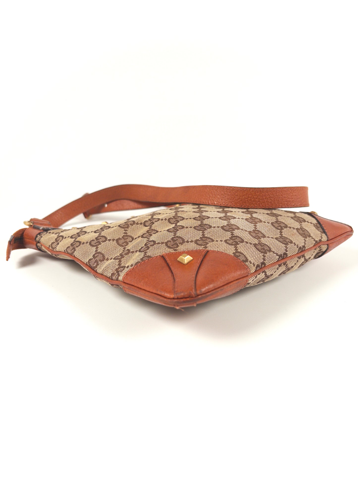 Gucci GG Canvas Studded Shoulder Bag / Crossbody Bag