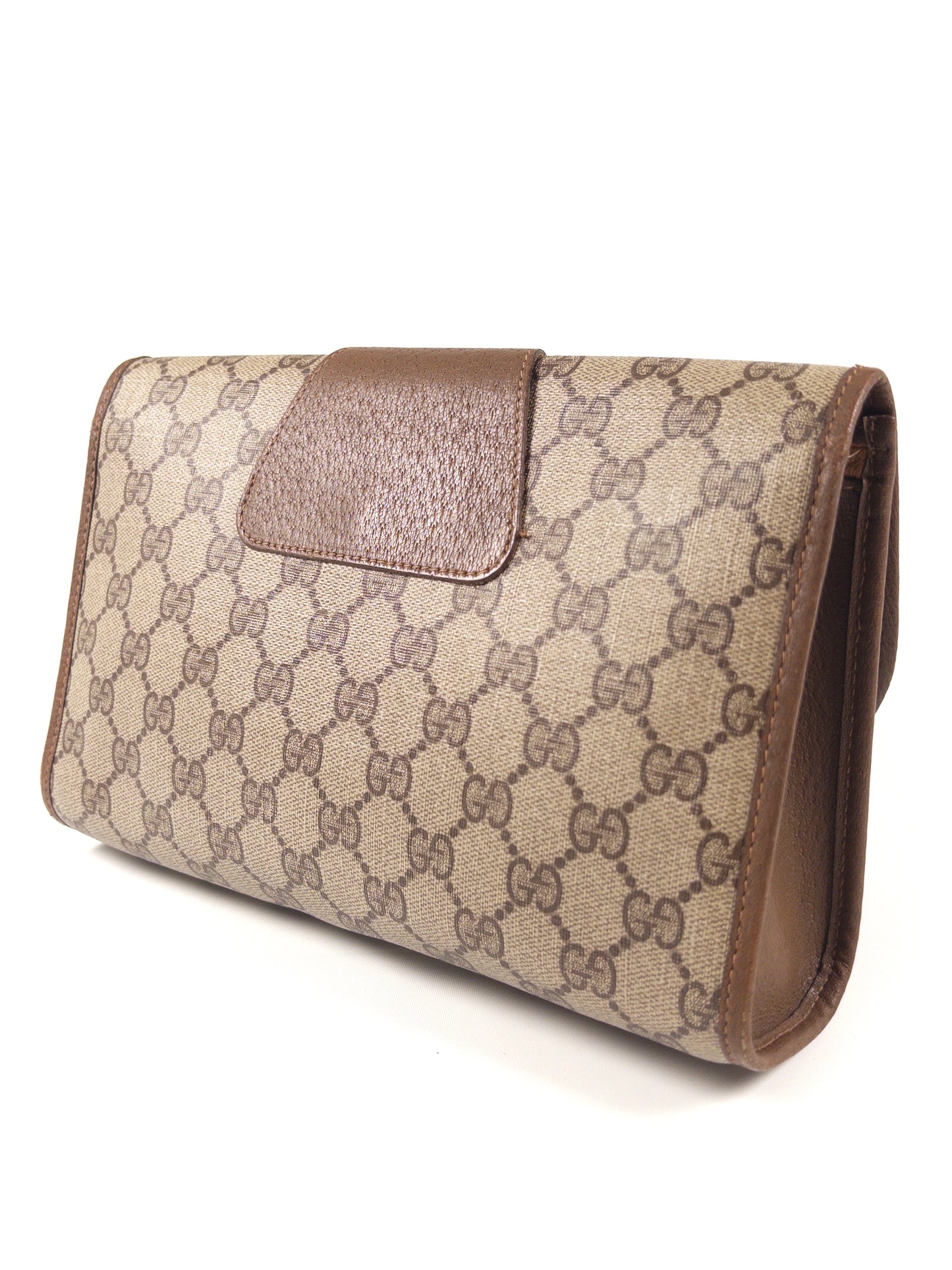 Gucci GG Supreme Sherry Line Clutch with Certificate