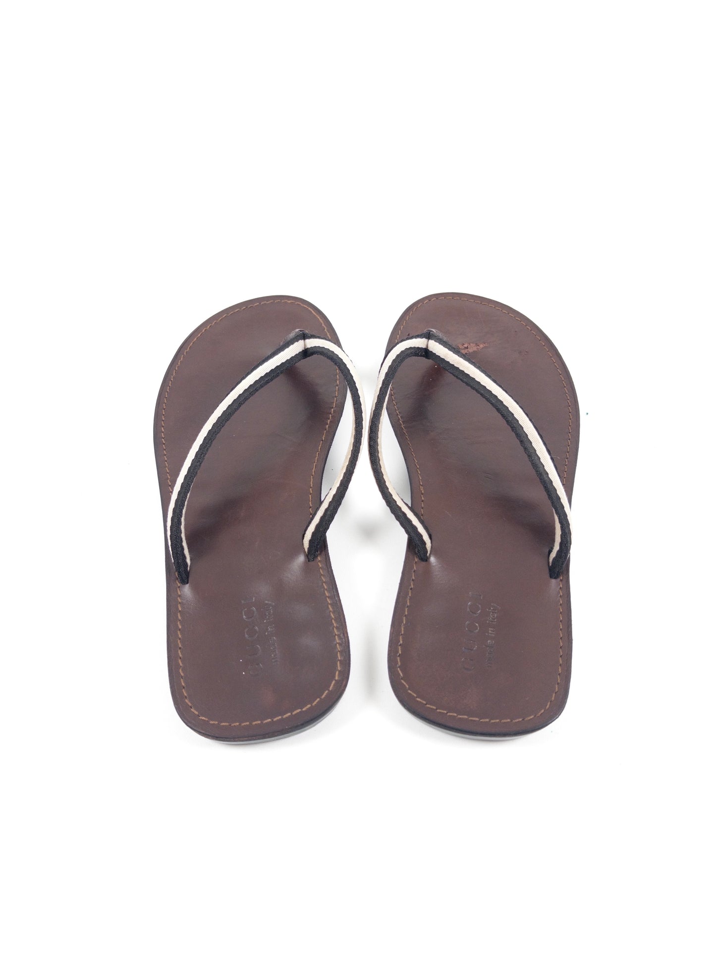Gucci Leather Flip Flops