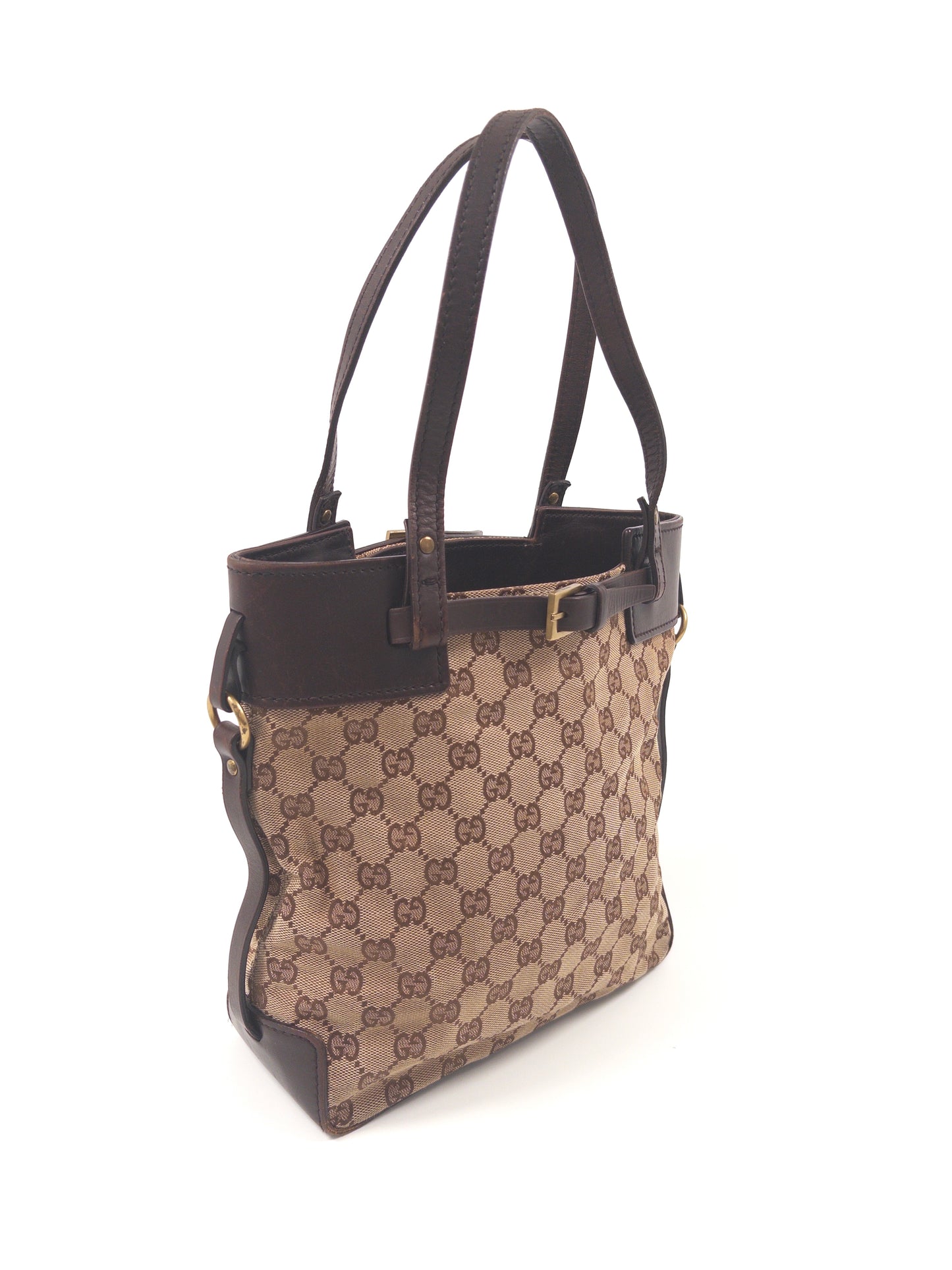 Gucci GG Canvas Belted Tote Bag