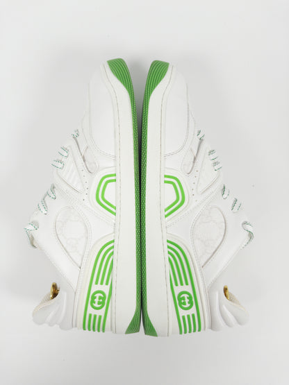 Gucci White & Green GG Sneakers (EU 43.5)