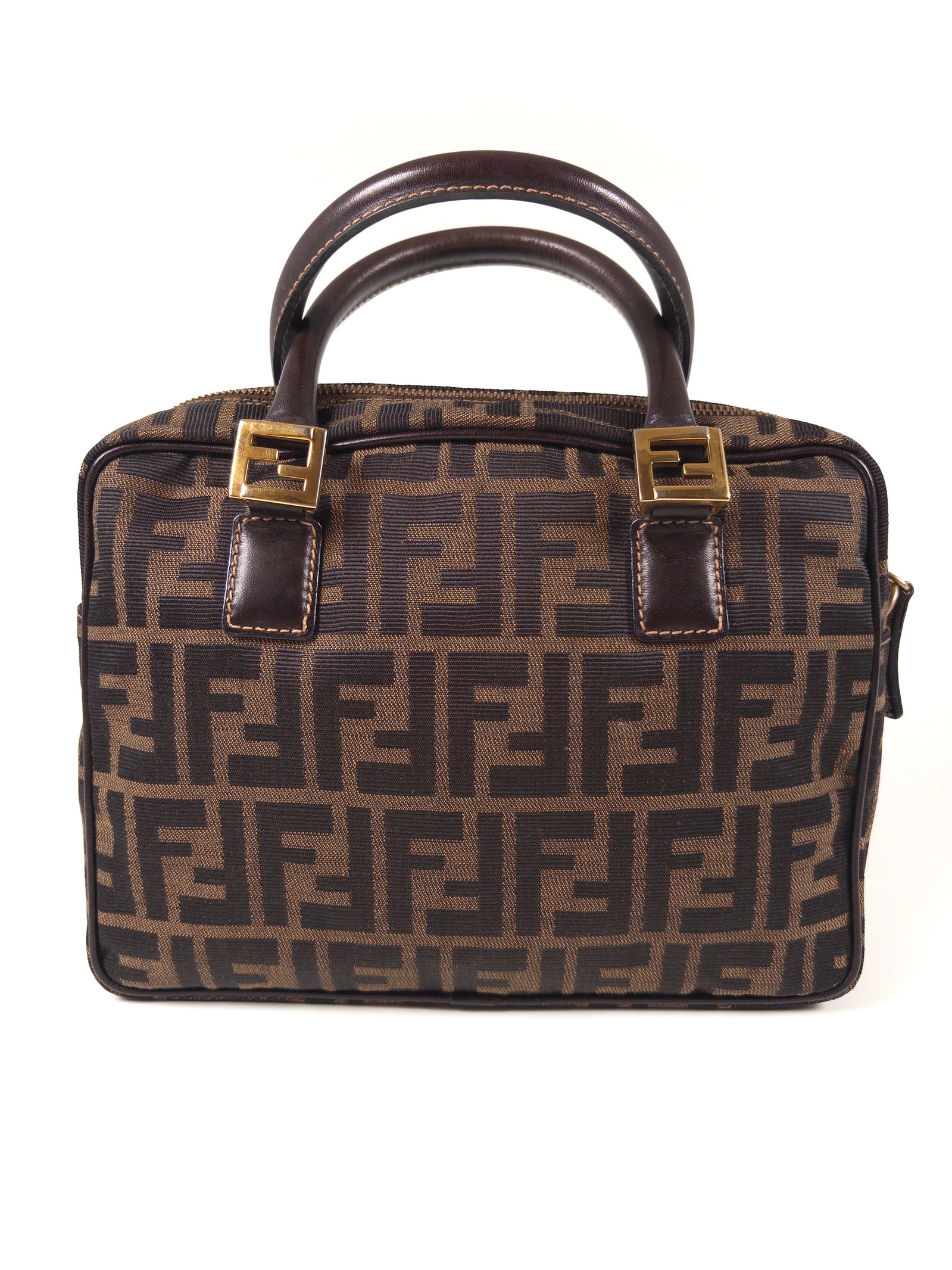 Fendi Zucca FF Top Handbag Vintage