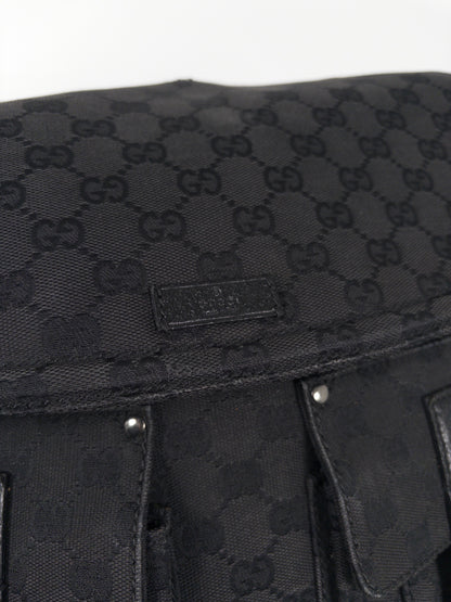 Gucci GG Canvas Leather Shoulder Bag Unisex