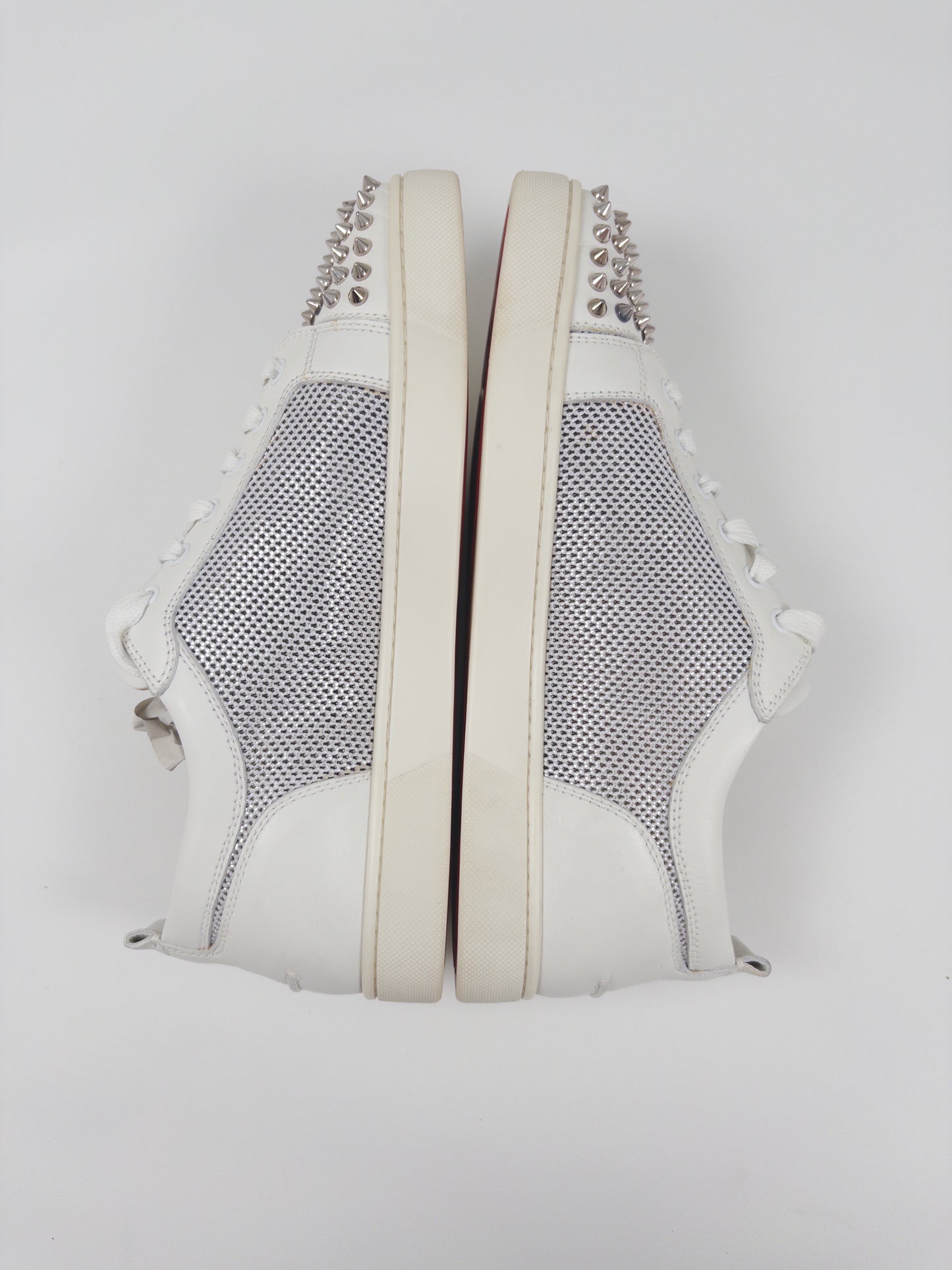 Christian Louboutin Silver Spikes Sneakers (Fits EU 43.5)