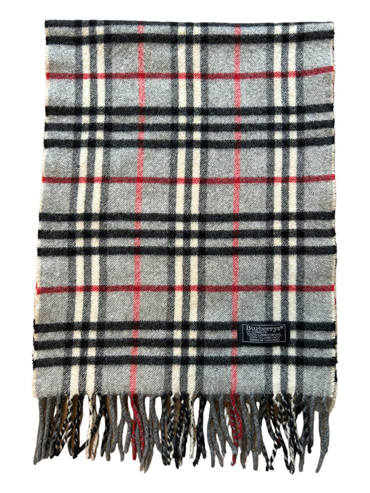 Burberry Lambwool Vintage Check Scarf Grey