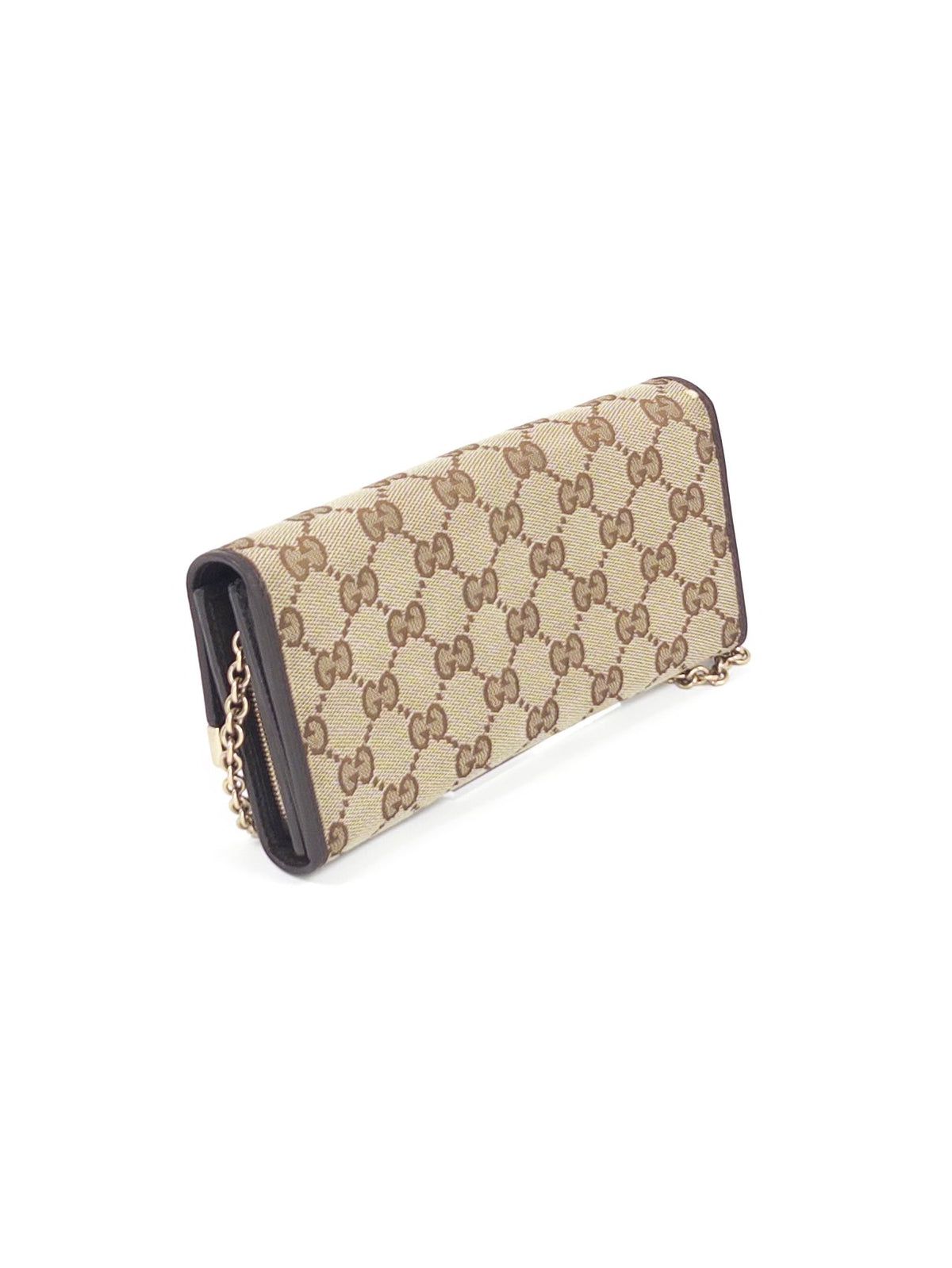 Gucci GG Canvas Chain Wallet Long Wallet