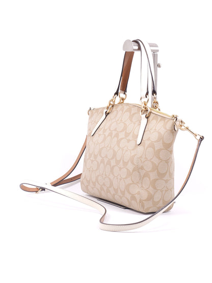 Coach Kelsey Satchel in Signature Canvas with Wristlet