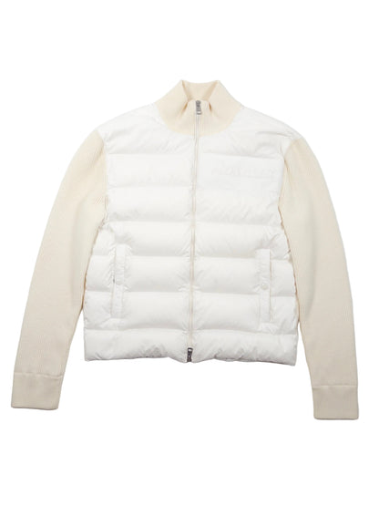 Moncler Spell-out Down Cardigan White (Fits M)