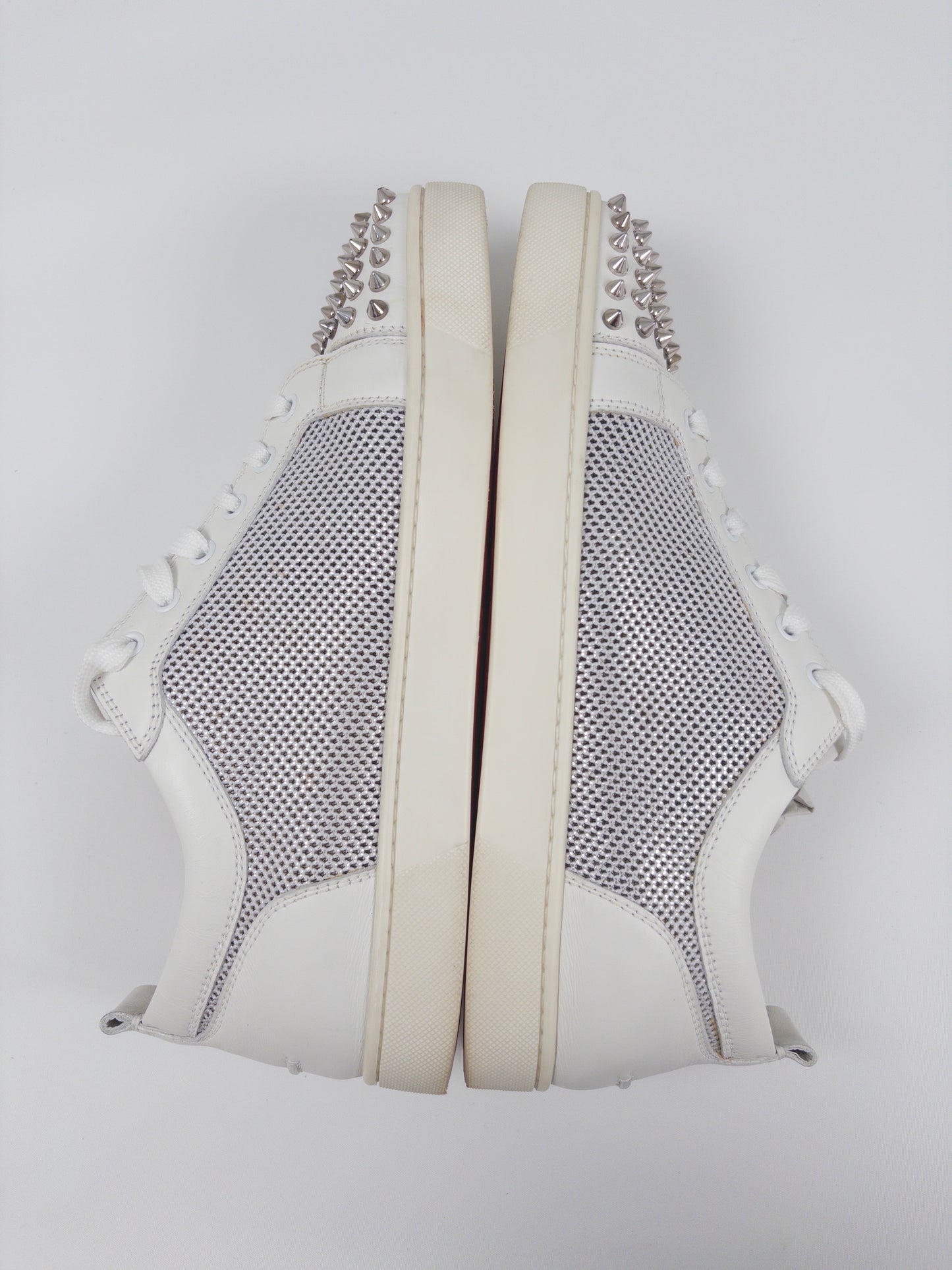 Christian Louboutin Silver Spikes Sneakers (Fits EU 43.5)