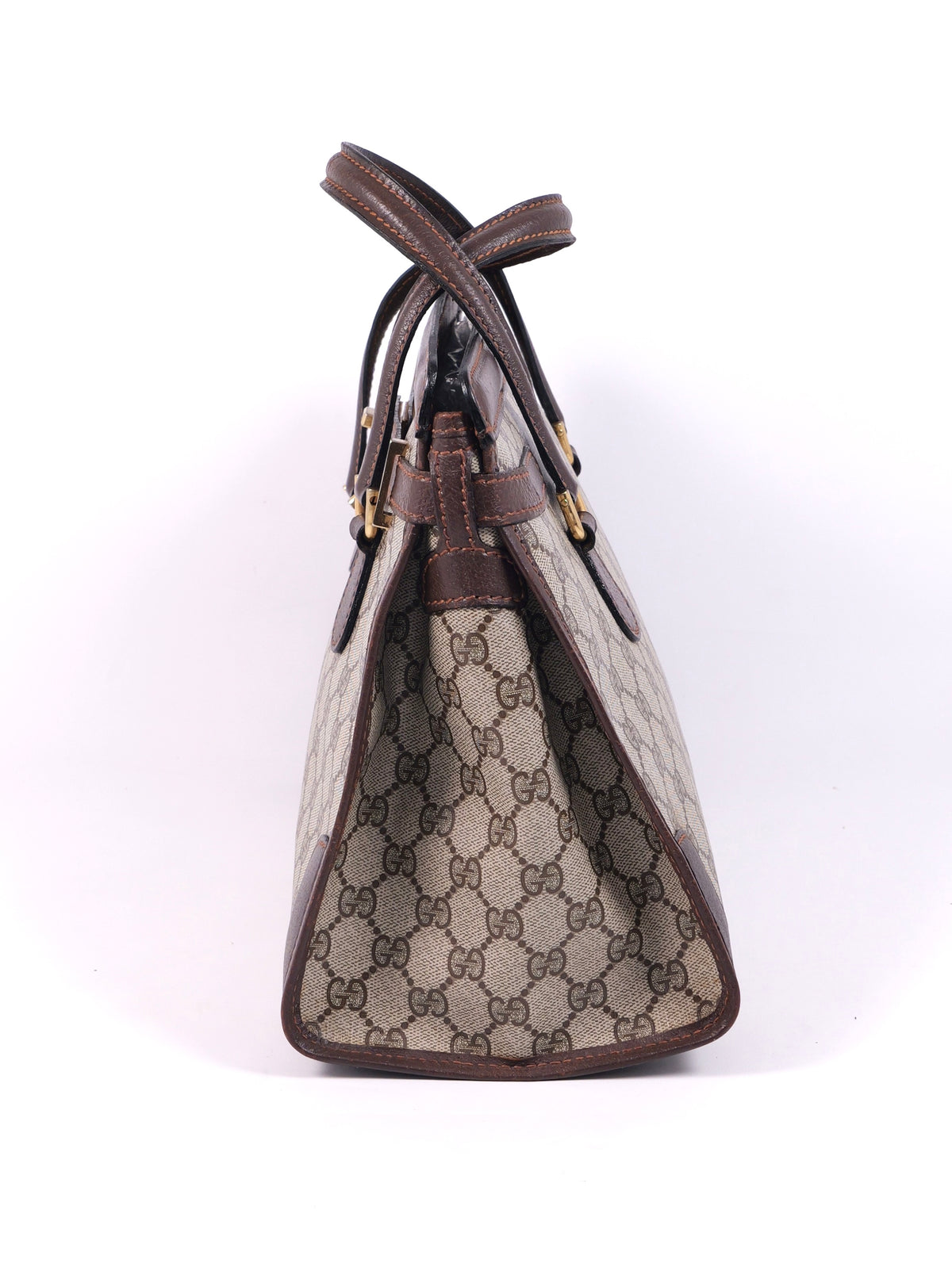 Gucci GG Supreme Gold Hardware Tote Bag
