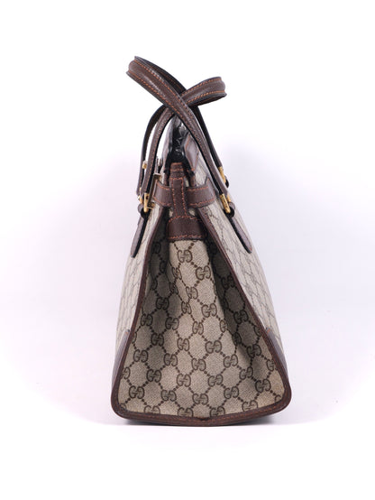Gucci GG Supreme Gold Hardware Tote Bag